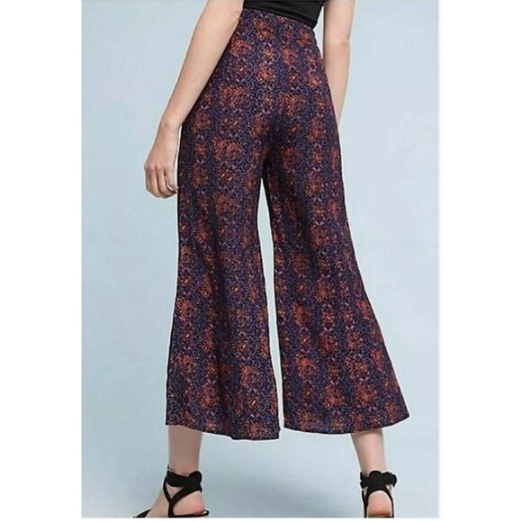 ANTHROPOLOGIE Elevenses Tessie Wide Leg Printed Pants // 2 - Picture 3 of 11
